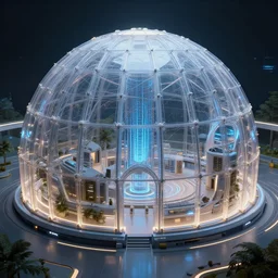 a beautiful and stunning professional digital artwork of a futuristic biodome, volumetric lighting, hyperrealistic, unreal engine 5, ultra detail