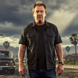 jeremy clarkson as a GTA V cover art