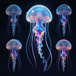 new character designs for a playable vampiric portuguese man o war jellyfish character in the abes odyssey by Oddworld Inhabitants Inc