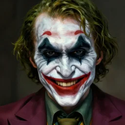 half Batman half joker face, digital painting, amazing detail, artstation, cgsociety