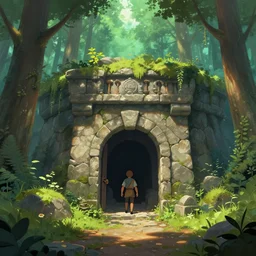 dungeon Entrance in a forest, Artstation