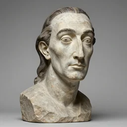 stone sculpture by salvador dali, trending on artstation, favorites on deviantart, high quality art. artwork masterpieces, award winning