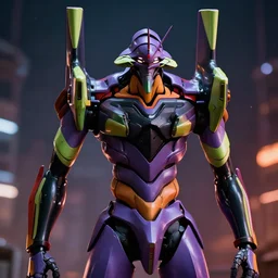 a ghost in the shell inspired portrait of a mecha evangelion robot 4k photorealistic, volumetric lighting, HD, high details, dramatic, trending on artstation, bokeh lights