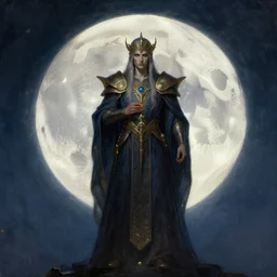 god of moon, character design, fantasy, painting by valdimir volegov, j. c. leyendecker, artgerm, trending on artstation