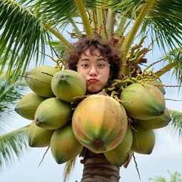 from the coco palm family,, silly, coconuts,