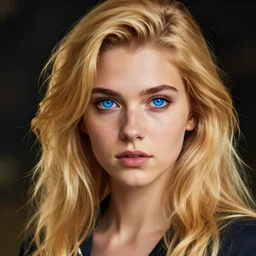 an insanely detailed realistic depiction of haley from stardew valley, flowing golden blonde hair, sapphire blue eyes, in the style of peter mohrbacher, artgerm, dramatic lighting and composition, octane render, trending on artstation, concept art 8 k