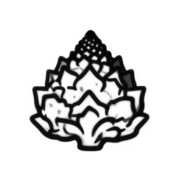 black logo romanesco simple vector on white background