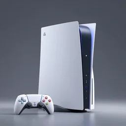 rendering of the newest Playstation console in the year 2050