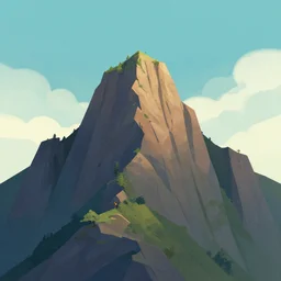 climb mountain mountaintop illustration trending on artstation