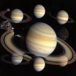 8 k portrait of the planet saturn from a distance