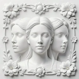 symmetry portrait of floral borderlands 3 psycho intricate