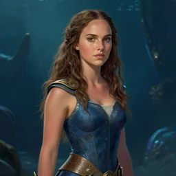 Natalie Portman as Kida from Atlantis Digital painting, 4k, HDR, concept art, smooth, sharp focus, illustration, art by artgerm