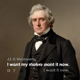 J. G. Wentworth, I want my money and I want it now.