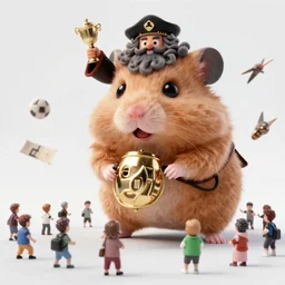 Hagrid riding a Giant hamster terrorising fifa 11 small characters