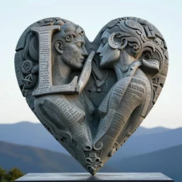 A beautiful sculpture. How do you know that is love until it hurts? how can love prove its value without tearing a heart apart? When is self preservation egoism. by Alejandro Jodorowsky intuitive