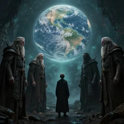 old gods looking at the world for the first time, dark and beautiful, stunning 4 k, extremely detailed, opening shot, h. p. lovecraft, fantastic, fantasy. - n 9