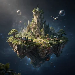 A magical fantasy island floating through space, dramatic lighting, cinematic, establishing shot, extremely high detail, foto realistic, cinematic lighting, post processed, concept art, high details, cinematic, 8k resolution, beautiful detailed, photorealistic, digital painting, artstation, concept art, smooth, sharp focus, artstation trending, octane render, unreal engine
