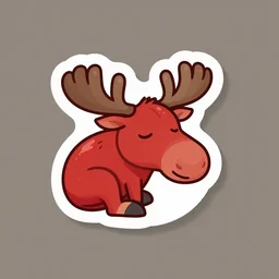 sleepy red moose, logo,