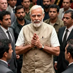 narendra modi in fight club, surrounded by a lot of people, a still from the movie fight club 8 k