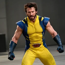 keanu reeves as wolverine in emotional movement, dressed the original x - men suite