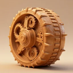 warm colored, highly detailed cinematic scifi render of 3 d sculpt of spiked gears of war bucketwheel jabbas palace cybertron fury road m 1 tank, military chris foss, john harris, hoover dam'aircraft carrier tower'beeple, warhammer 4 0 k, halo, star citizen, halo, mass effect, high tech industrial, artstation unreal, 4 k, 8 k, hd