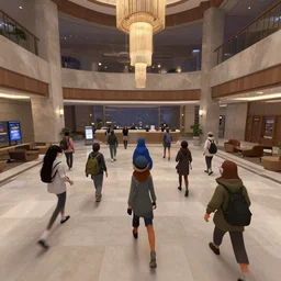 Beautiful screenshot from a public lobby of Vrchat depicting a Hoppou raid