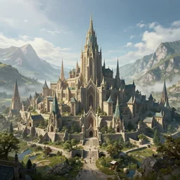 elven city, highly detailed, 4k, HDR, award-winning, cinematic
