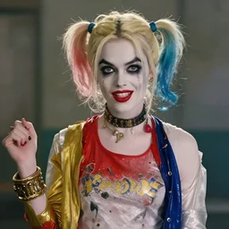 film still of alexandra daddario as harley quinn