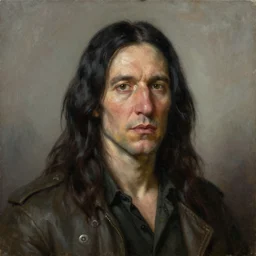 Charles Manson as Odin, oil on canvas, artstation, highly detailed portrait by Joseph Karl Stieler and Théodore Gericault and Eugène Delacroix, octane render