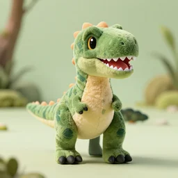 a cute velociraptor plush toy