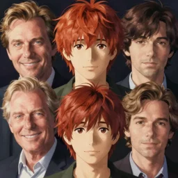 [portrait of a cute man with red hair, makoto shinkai, thomas kinkade, james gilleard, very detailed]