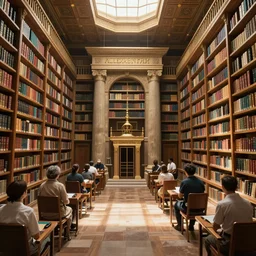 hyper realistic detailed matte painting of interior of legendary library of alexandria, hyperdetailed, no people, ultra hd, stanley artgerm lau, wlop, rossdraws, james jean marc simonetti ruan jia and artgerm and william, yuru camp, digital art, concept art