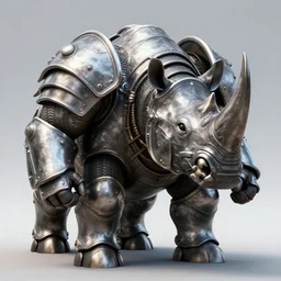 warrior with metal rhino armour, highly detailed, 4k, HDR, award-winning, octane render, artstation