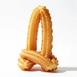 marble churros, commercial catalog photo, isolated on a pure white background, centered, entire object in frame, sharp focus, soft studio lighting