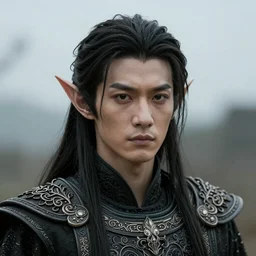 High Elf portrait, hyperrealistic digital art, overcast lighting, extremely detailed, sharp focus, intricate ornamentation, Ruan Jia, Sargent