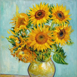 sunflowers in the style of van gogh