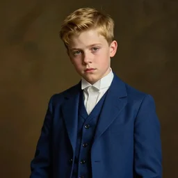 portrait painting ofa man about 2 6 years old, british, wearing a blue suit, short blond hair, confident ， handsome, tired, unreal render cinematic lighting art 1 9 2 0 period drama by bussiere rutkowski andreas rocha