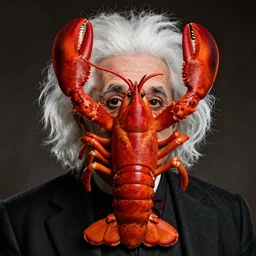lobster einstein portrait