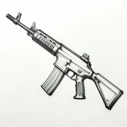 toxic assault rifle, simple concept sketch