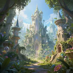 inside an ethereal fairy city, highly detailed, 4k, HDR, award-winning, octane render, artstation