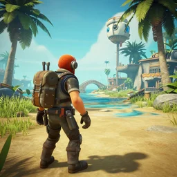 a screenshot of sea of thieves with fallout 5 style, unreal engine
