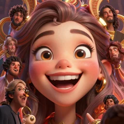 epic professional digital art of sweet face, accent lighting, painted, intricate, detailed, cheery, fun, effervescent, by leesha hannigan, wayne haag, reyna rochin, ignacio fernandez rios, mark ryden, iris van herpen, epic, stunning, gorgeous, much wow, much detail, cinematic, masterpiece, octane render, rim light