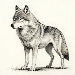 a drawing of a wolf, by junji ito