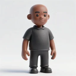 bald black man 3 d model, unreal engine 5