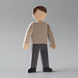 man paper toy, photorealistic, hd, trending on artstation