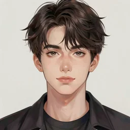 art by Ilya Kuvshinov, portrait of a beautiful young male! semi realistic anime, anime! 4k