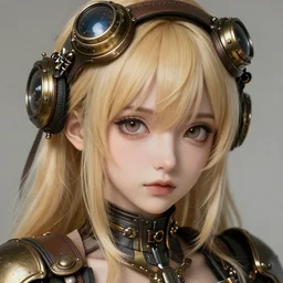 character concept art of a steampunk woman sniper | | blonde, anime, close up, cute - fine - face, pretty face, realistic shaded perfect face, fine details by hyeyoung kim, stanley artgerm lau, wlop, rossdraws, james jean, andrei riabovitchev, marc simonetti, and sakimichan, trending on artstation