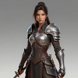 portrait of a female warrior, art by chris collins, cgsociety, 3 d modeling, illustration, fantasy, fantasy art, illustration