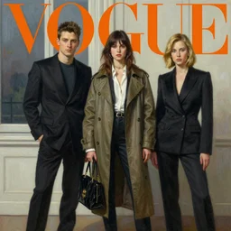 a highly - detailed painting by john william waterhouse and vogue magazine and ilya kuvshinov and edward hopper and annie leibovitz of a modern 2 0 1 0 s fashion photography portrait