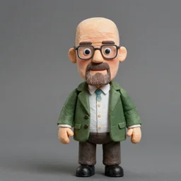 a stopmotion animation puppet of walter white